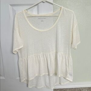 American Eagle Outfitters Off-White Short Sleeve Top